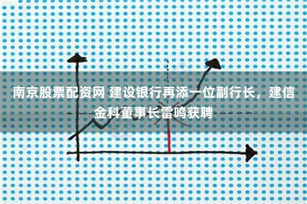 南京股票配资网 建设银行再添一位副行长，建信金科董事长雷鸣获聘
